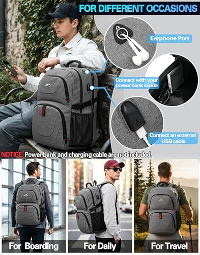 Travel Backpack (18.4 Inch / Grey)