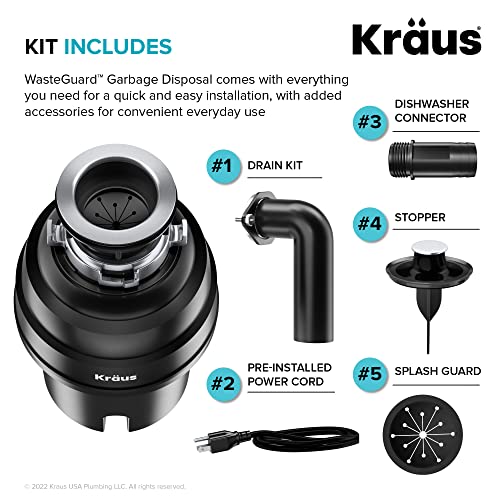 KGUW1-33WH-100-100, Bellucci Workstation 32 in. Undermount Granite Composite Single Bowl Kitchen Sink in White with WasteGuard 1 HP Continuous Feed Garbage Disposal and Accessories (White / 32 Inch / Sink and Garbage Disposal 1 HP)