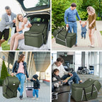 Infant Car Seat Travel Bag for Airplane Compatible with All Nuna Pipa Car Seat and Base (Green)