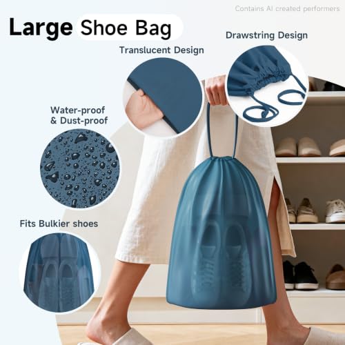 Packing Cubes for Travel (10 Dark Blue Floral)
