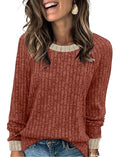 Sweaters for Women Lightweight Winter clothing for Women Early Fall Fashion Long Sleeve Maternity Clothes Casual Halloween Shirts School Outfits for Teachers Tunic Caramel XL (X-Large / 03-caramel)
