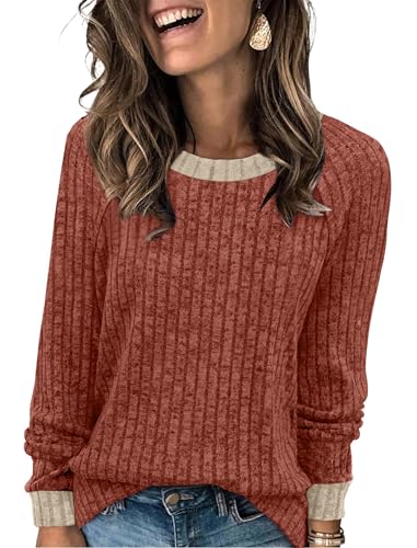 Sweaters for Women Lightweight Winter clothing for Women Early Fall Fashion Long Sleeve Maternity Clothes Casual Halloween Shirts School Outfits for Teachers Tunic Caramel XL (X-Large / 03-caramel)