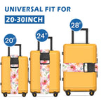Luggage Straps for Suitcases Travel Belt Accessories (Watercolor Red Flowers)