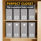 8 Pack Bed Sheet Organizers and Storage (8 Pack / Gray)