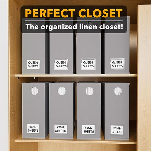 8 Pack Bed Sheet Organizers and Storage (8 Pack / Gray)