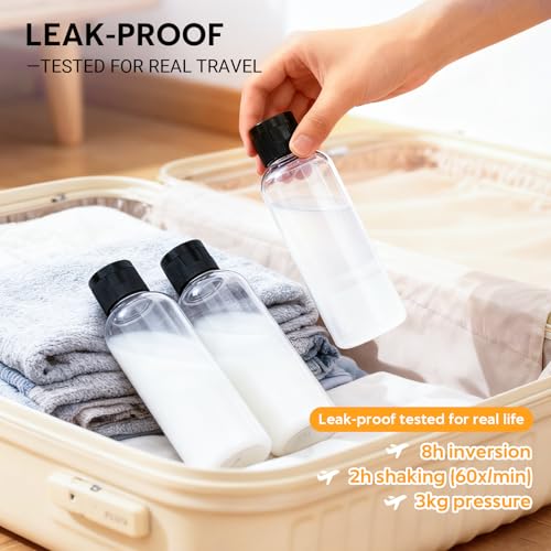 5 Pack 3.4 oz Travel Bottles for Toiletries (clear)