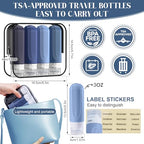 Travel Bottles for Toiletries (BLUE)