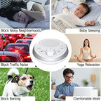 Loud Pink Noise Sound Machine Sleep Machine Nostop 30 Soothing Sounds for Baby Kids Adults Sleep Pinknoise Machine 36 (White)