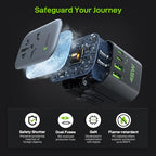 Pulse 45W Universal Travel Adapter (Pulse 45W Black)