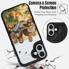 Custom Wallet Phone Case for iPhone 16 Plus with Photo (Black-A / iPhone 16 Plus)