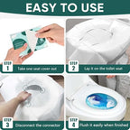 90 Pcs Disposable Flushable Paper Toilet Seat Covers Travel Supplies Essentials for Airplane (9 Pack)