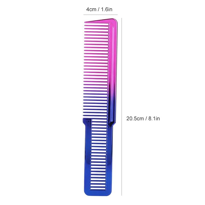 Hair Styling Comb, 2-in-1 Cutting Styling Comb Carbon Teeth Hairdressing Tool for Precision Cutting, Sectionin Detangling Black Salon Comb for Men, Women Kids Home Use