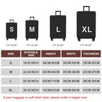 Travel Luggage Cover Suitcase Cover Protector Skins 18 (Pure Black / XL (for 29--32 inch luggage))