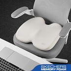 Seat Cushion Ergonomic Memory Foam Cushion for Long Sitting Hours on Office & Home Chair (Beige)