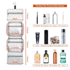 Hanging Travel Toiletry Bag (Pink Strip)