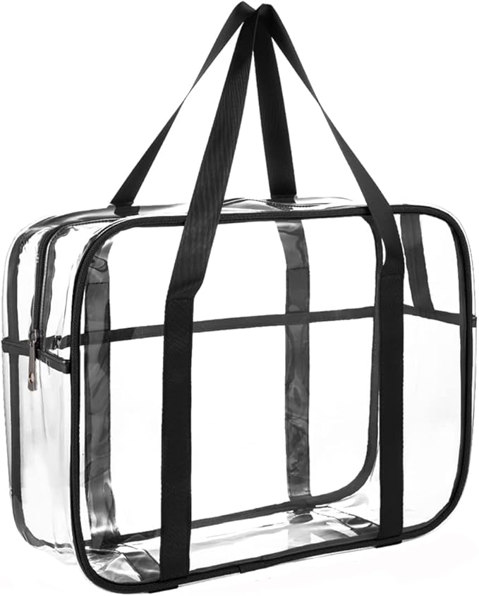 Clear Toiletry Bag Thick Transparent Cosmetic Bag Waterproof Makeup Artist by UEOE