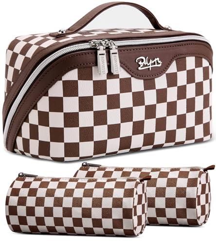 Travel Makeup Bag Organizer Cosmetic Bag (07-B-Coffee)