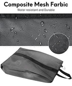 2 Pack Shoe Bags for Travel (Black / Large)