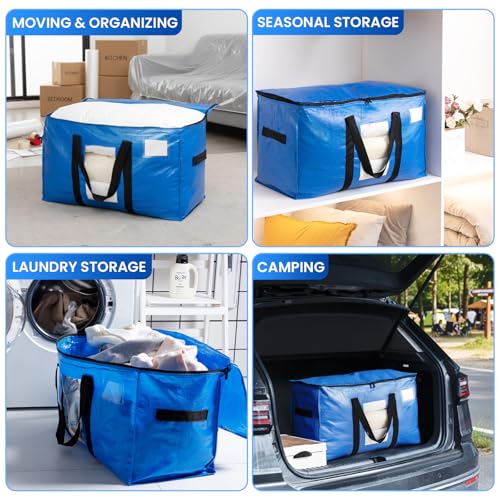 6 Pack Blue Extra Large Moving Bags (Blue / 6 Large)