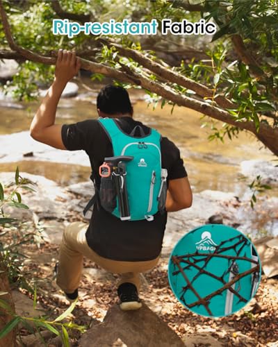 Foldable Small Hiking Backpack with 3 Strap Pockets (Mossgreen-)
