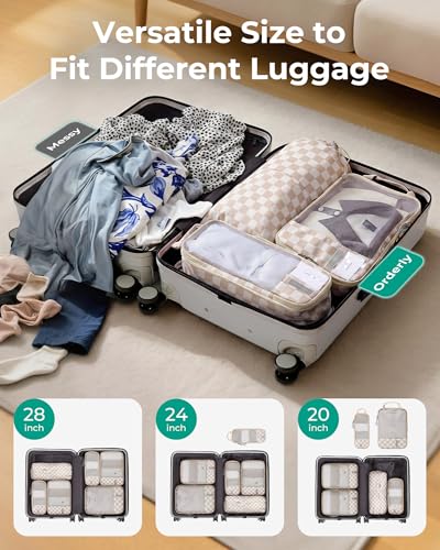 6 Set Compression Packing Cubes for Travel (Weekend Check / Set of 6)