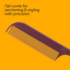 Conair Slick Back Tail Comb Set, 3-Pack with Fine Tooth Tail Comb, Edge Brush, and Smoothing Brush for Teasing, Parting, and Smoothing Sleek Hair Styles, Control Hair Flyaways