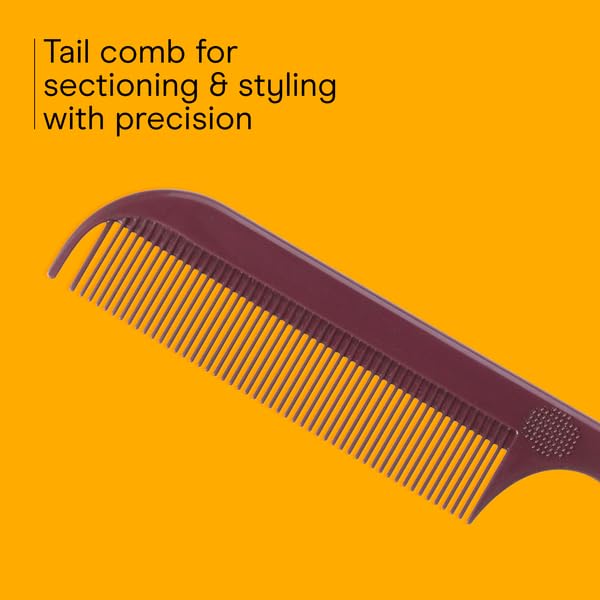 Conair Slick Back Tail Comb Set, 3-Pack with Fine Tooth Tail Comb, Edge Brush, and Smoothing Brush for Teasing, Parting, and Smoothing Sleek Hair Styles, Control Hair Flyaways