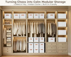Storage Bins with Lids (White / L(6-Pack))