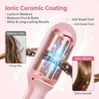 1&1.25 Inch Hair Crimper for Women (Pink)