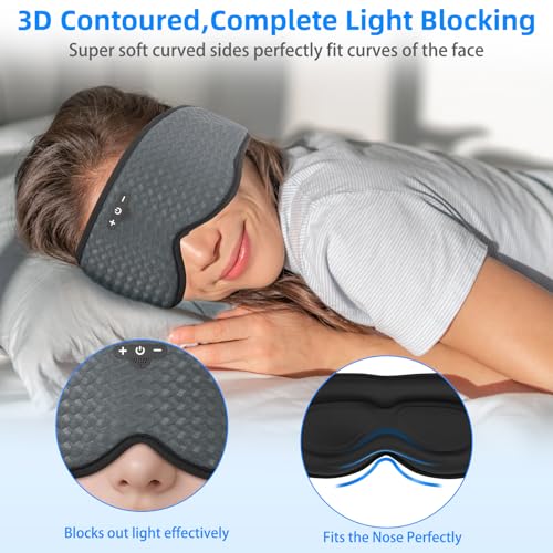 Sleeping Eye Mask with Bluetooth Headphones (Z-grey)