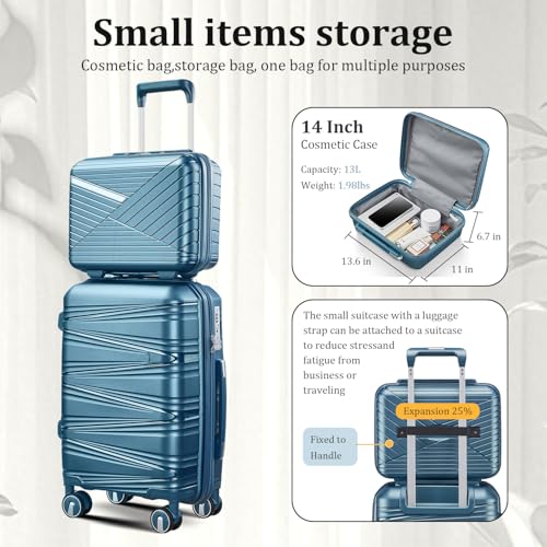 Expandable Carry (Peacock Blue / Carry On Set (14in/20in/DB/TB))