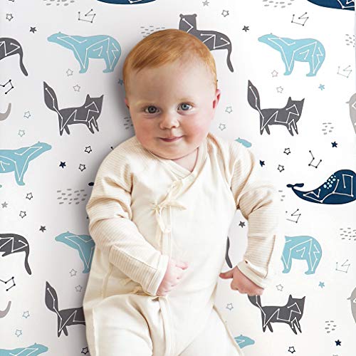 Pack n Play Stretchy Fitted Playard Sheet Set BROLEX 2 Pack Portable Mini Crib Sheets (Space Planet / 38X26 Inch)