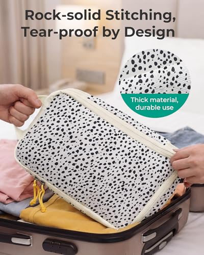 6 Set Compression Packing Cubes for Travel (Seaside Dots / Set of 6)