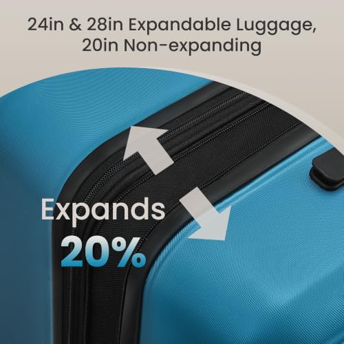 G Series Luggage set 3pcs (Sea Blue / 3-Piece Set (20/24/28in))