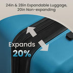 G Series Luggage set 3pcs (Sea Blue / 3-Piece Set (20/24/28in))