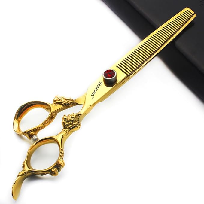 Professional Hair Clipper Set - 6/7/7.5/8/9-inch Stainless Steel Sharp Blades for Hairdressers (7 inch-2pc-A)