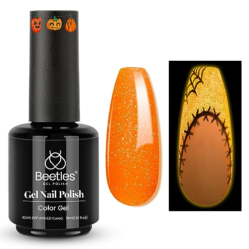 Beetles Halloween Gel Nail Polish (Luminous Orange)