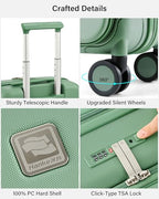 Hardside Expandable Carry On Luggage (Forest Green / 20 Inch EXT)