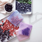 Premium Reusable Silicone Sandwich Bag (Blue Current / Single)