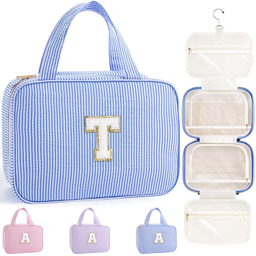 Hanging Toiletry Bag for Women (Blue / T)