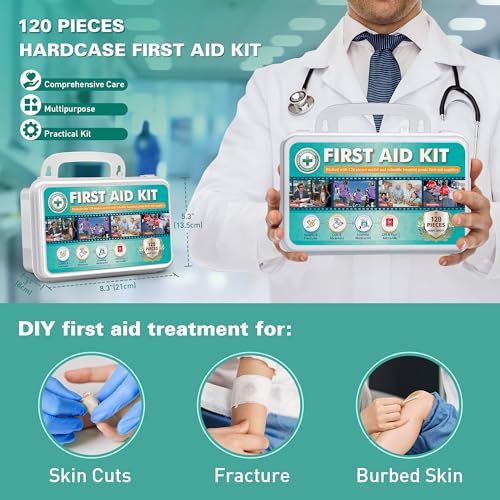 120 Pieces Hardcase First Aid Kit (120 Pieces)