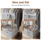 2-Pack 32-Pair Shoes Organizer with Adjustable Dividers, Grey (Grey / Medium-2 Pack)