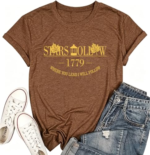 Fall Leaf Shirts 1779 Autumn Festival Short Sleeve Tee Tops Coffee (X-Large / Coffee)