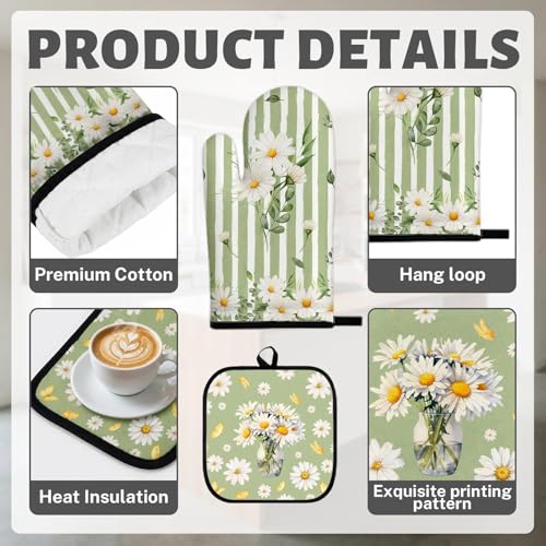 Green Daisy Kitchen Decor Set (Spring Green Daisy)