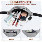 Crossbody Bags for Women Men Travel Essentials Fanny Pack Belt Bag (Grey / Large)