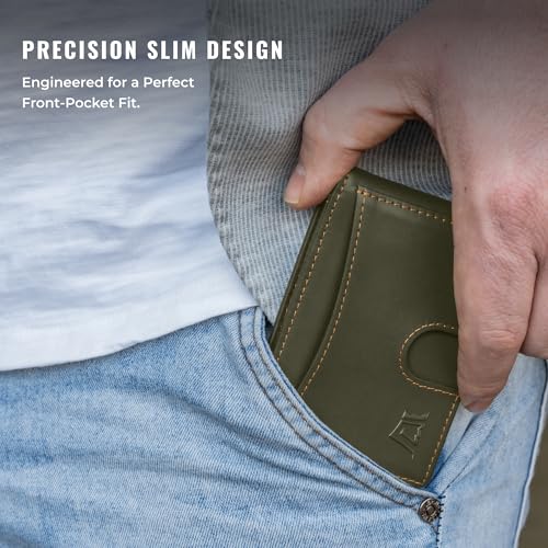 Money Clip Slim Minimalist Wallet for Men (Sage)