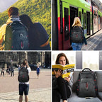 TSA Friendly Travel Laptop Backpack 17.3 inch XL Computer Backpack Water (Black-17.3 / 17.3 inch)