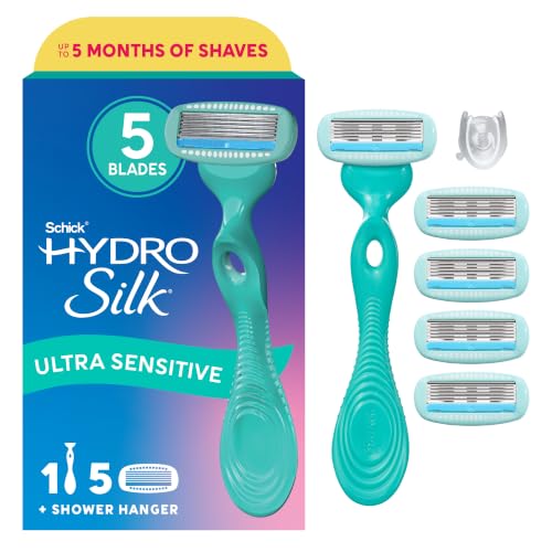 Sensitive 5 Blade Razors for Women (Razor & 5 Refills / 1 Count (Pack of 1))