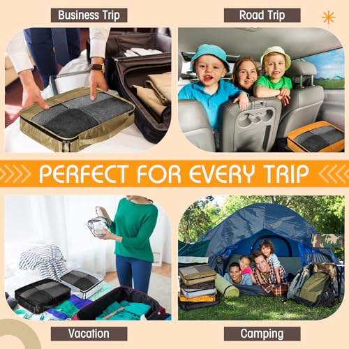 5 Pcs Packing Cubes for Suitcase Large Travel Cubes Carry on Luggage Organizer Bags for Clothes Accessories
