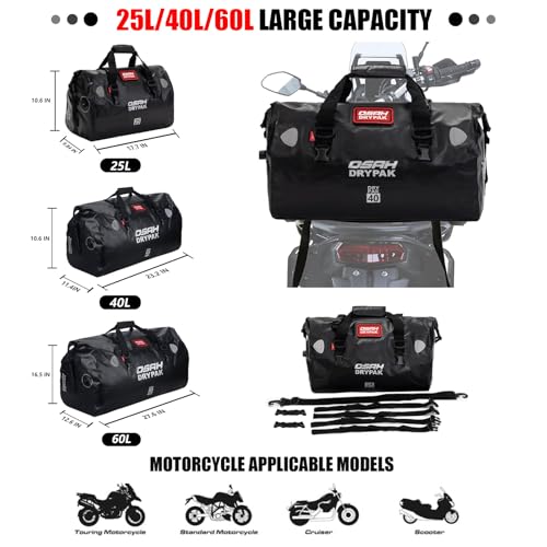 Waterproof Duffel& Luggage Bag (40L / SkyBlack)